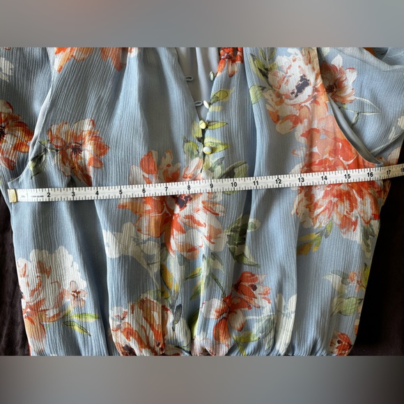 Ruffled Floral Intermix Mini Dress - Picture 7 of 8